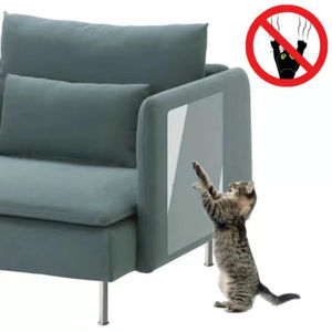 Pre-taglio chiaro senza residui di gatto graffio nastro adesivo antigraffio gatto PET trasparente per divano in pelle - Product Image 1