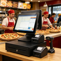 Mesin Kasir POS All-in-One dengan Layar Sentuh 15 inci, Printer, dan Sistem Kasir untuk Restoran dan Ritel