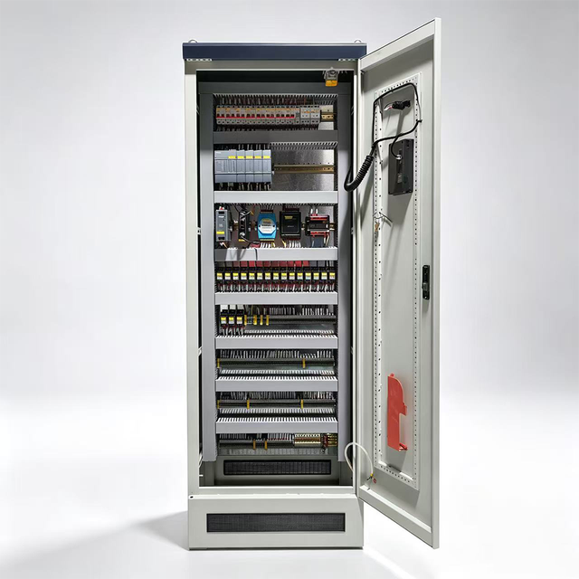 Industrial Electrical Control Cabinet with PLC System for Power Distribution and Process Automation Distribution of Electricity
