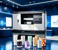 HANHUANG Printer Inkjet UV 4-Head Ricoh Gen6 untuk Kaca/Keramik/Logam, Kontrol Android, Konektivitas USB, Baru