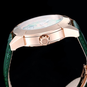 Montres mécaniques Totem variées, montre en acier inoxydable verte rétro tendance, idéale pour les vacances, montre-bracelet - Product Image 5