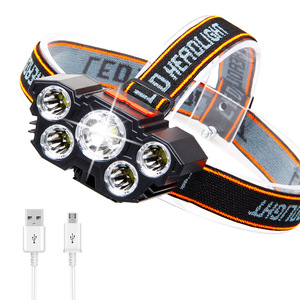 Led Headlamp 5 <b>Lights</b> Rechargeable USB Outdoor Fishing <b>Work</b> <b>Light</b> White - Product Image 1