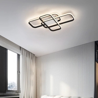Minimalisme salon chambre maison rectangulaire carré noir blanc moderne Led plafonniers