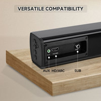 KENUO 45W Barre de Son 2.1CH Avec Caisson de Basses Haut-Parleur Sans Fil pour Home Cinéma Enceintes TV Barre de Son Avec Connexion Bluetooth/USB/AUX