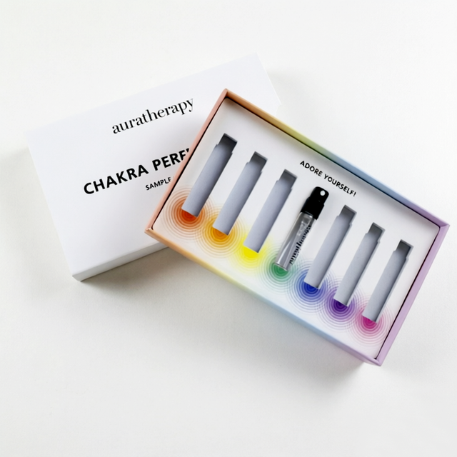 Customizable Aromatherapy Packaging Box Perfume Sample Kit OEM Essential Oil Perfume Gift Box with Rainbow Insert Paper Box