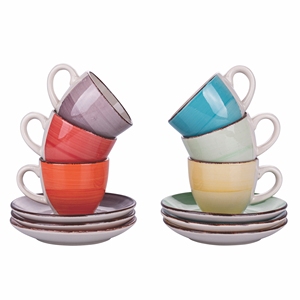 ชุดกาแฟ BAITA 6 ถ้วยพร้อมจานรอง # - Product Image 1