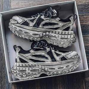 Chaussures vintage pour hommes, nouveau style transfrontalier, baskets décontractées à semelle épaisse quatre saisons, chaussures de sport tendance effet vieilli - Product Image 5