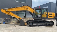 Excavatrice sur chenilles robuste de 23 tonnes à flèche longue, en promotion, pour travaux de terrassement et démolition, avec moteur et moteur PLC