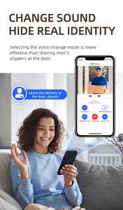 Nhà Máy bán hàng trực tiếp 5MP HD vòng Chuông cửa không thấm nước và tầm nhìn ban đêm PIR 2.4GHz Wifi không dây Video Camera với màn hình - Product Image 3
