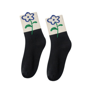 Sweet System Women's Crew Socks 3D Floral Tulip Cotton Mid-Calf Summer Breathable Anti-Bacterial For Youth - Product Image 5