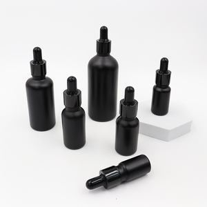 5ml 10ml 15ml 20ml 30ml <b>50ml</b> 100ml Empty Round Boston Glossy Black Dropper <b>Glass</b> <b>Bottles</b> for Essential Oil - Product Image 4