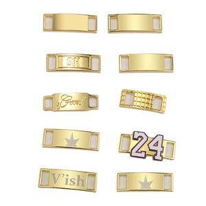 Di alta qualità piatti vuoti colorati <span class=keywords><strong>nfl</strong></span> Sneaker in metallo etichetta con logo personalizzato scarpe ciondoli in pizzo per Runners scarpe decorazione - Product Image 3