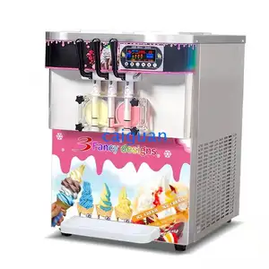 Express à travers le monde CE ISO approuvé comptoir de table yaourt machine à crème glacée molle vente chaude