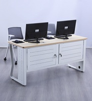 Escritorio de computadora de escuela de Fabricación especializada sala de entrenamiento de aula multimedia para mesa de estudio de estudiante con escuela secundaria