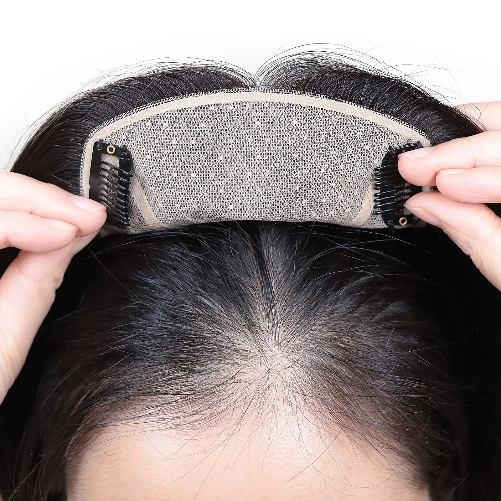 Virgin European Remy Hair Women Toupee Silk Base Top Hairpiece Clip In Human Hair Silk Topper For Women