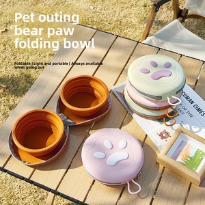 Ciotola portatile per esterno per cani e gatti in Silicone Anti-punta eco forniture per animali domestici per cibo e acqua - Product Image 2