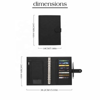 Portefeuille-classeur Hongbo personnalisé en cuir litchi A5, carnet à 6 anneaux de 35 mm avec feuille volante, un best-seller