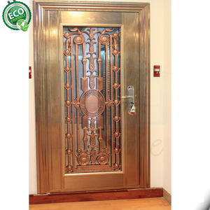 Portes en acier décoratives de style américain, portes de sécurité extérieures pour maison, porte d'entrée en métal, porte extérieure - Product Image 2