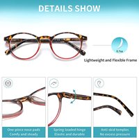 Nouvelle mode lunettes de lecture bloquant la lumière bleue PC lunettes de lecture colorées lunettes de lecture rondes pour femmes