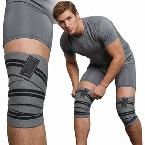 Rodilleras de Neopreno Ajustables con Compresión, Transpirables, de Alta Resistencia, con Cierre, para Levantamiento de Pesas, Gimnasio, Entrenamiento, Fisicoculturismo, Avanzado - Product Image 1