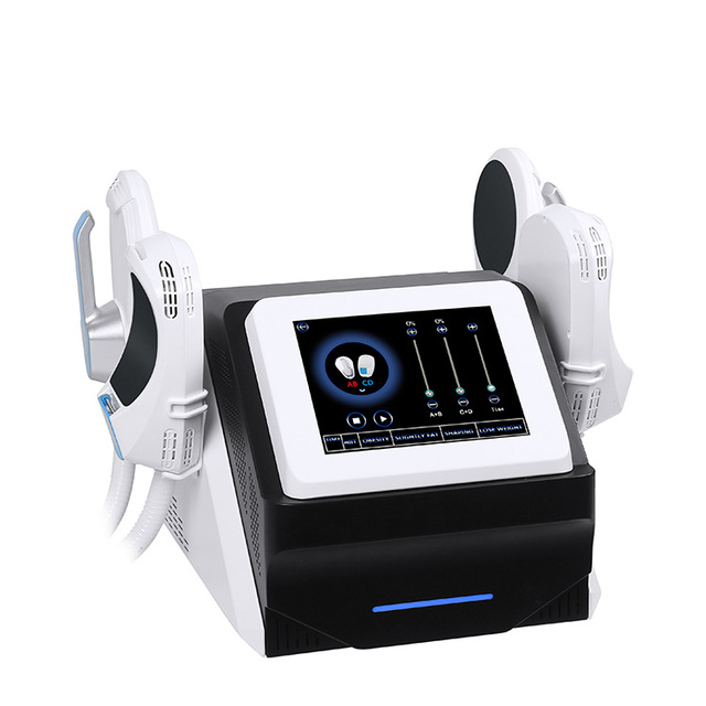 Portable Ems Body Sculpt 4 Headles Sculpting Tools Machine 16 Tesla With Roller Professional