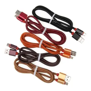 25cm PU Leather USB Data Cables Fast Charging Charger Cable Cord For iPhone 13 Mini 14 12 11 Pro XS Max XR X 8 7 6 iPad