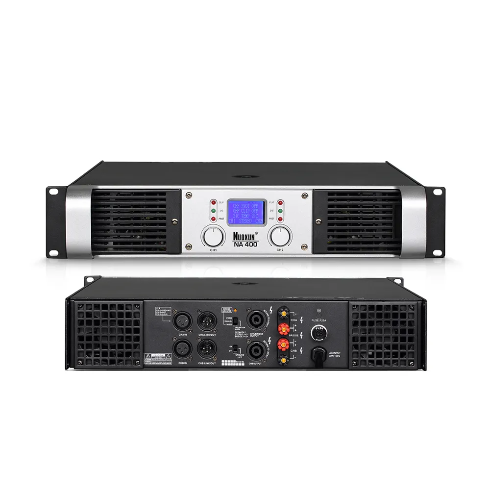 power amplifier professional audio 2 channel 400 watt class AB power amplifier