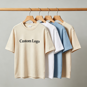 เสื้อยืดคอกลมโอเวอร์ไซส์ ยูนิเซ็กซ์ ผ้าฝ้าย 100% 220gsm ขายส่งจำนวนมาก สำหรับงานพิมพ์ลายแบบวินเทจ - Product Image 1