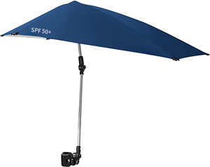 Parasol de plage universel réglable à clipser pour chaise, protection UPF 50+, design moderne, manuel, pour poussette, chaise longue, usage professionnel et personnel - Product Image 1