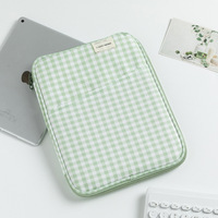 Nueva Bolsa para Portátil Coreana a Cuadros, Duradera, de Gran Capacidad, para Portátiles Apple de 11 Pulgadas, Funda para Tablet, Disponible en Stock