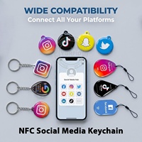 Tarjeta Llavero de Epoxi NFC/RFID con Logo Personalizado a Prueba de Agua 13.56mhz Regrabable de Resina Epoxi Cristal para Control de Acceso Etiqueta Electrónica NFC