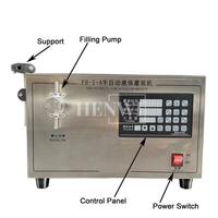 Machine de remplissage semi-automatique à tête unique Henwi avec pompe magnétique, pour liquides en laboratoire, en installation pilote et en petite production