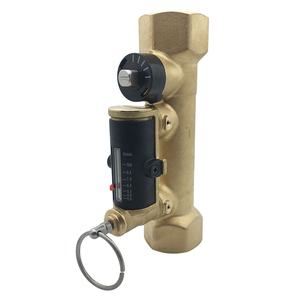 1 "NPTスレッドパラメータ真鍮手動バランシングバルブクイックセッターフローメーター付き - Product Image 1