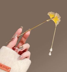 Elegant Chinese Style Hair Accessories Vintage <b>Spring</b> Flower Element Hairpins Light Luxury Tassel Hair Stick for Women Girls - Product Image 5