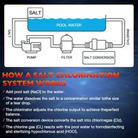 Cellule de sel de remplacement IC60 compatible avec Pentair IntelliChlor EC-521105 (521105) pour piscines enterrées à eau salée de 60 000 gallons
