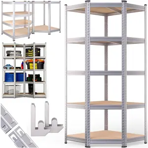 Étagère de rangement Offres Spéciales en métal réglable à 5 niveaux, étagère d'angle robuste