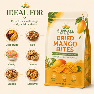 Kantong Kemasan Premium Custom Print dengan Resleting dan Alas Datar untuk Kemasan Camilan Mangga Kering, Kantong Segel Delapan Sisi - Product Image 2