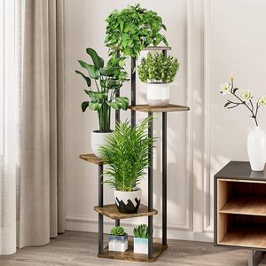 Soporte de Metal Moderno de Varias Capas para Plantas, Estante para Macetas de Interior, Diseño Industrial, Fácil de Montar - Product Image 2