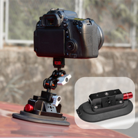 Support de caméra à ventouse en alliage d'aluminium YUANYU 6 pouces avec interface ARRI 1/4 pouce et adaptateur rapide pour caméra de voiture à ventouse