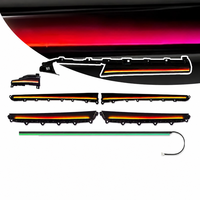 Kit d'éclairage d'ambiance pour voiture, éclairage d'ambiance intérieur pour Honda HRV 2023-2025, 6 en 1, éclairage d'ambiance RGB pour voiture, contrôle par application