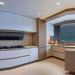 Cuisine moderne modulaire en bois 2025, meubles de haute qualité, vaisselle pour la cuisine peinte, prix du fabricant - Product Image 1