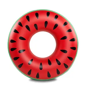 120 cm großes Wassermelone muster Schwimm rohr Donut Form Liege Pool Float Ring