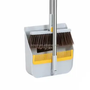 Cleaner Sweeper Có Thể Gập Lại Thép Không Gỉ Dustpan Set Chổi Và Dustpan Set Công Cụ Làm Sạch Dustpans Chổi Khăn Lau Bộ Tóc Chổi