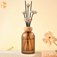 2025 gros bouchon en bois brun diffuseur bouteille luxe emballage personnalisé bâton de rotin naturel diffuseur de roseau