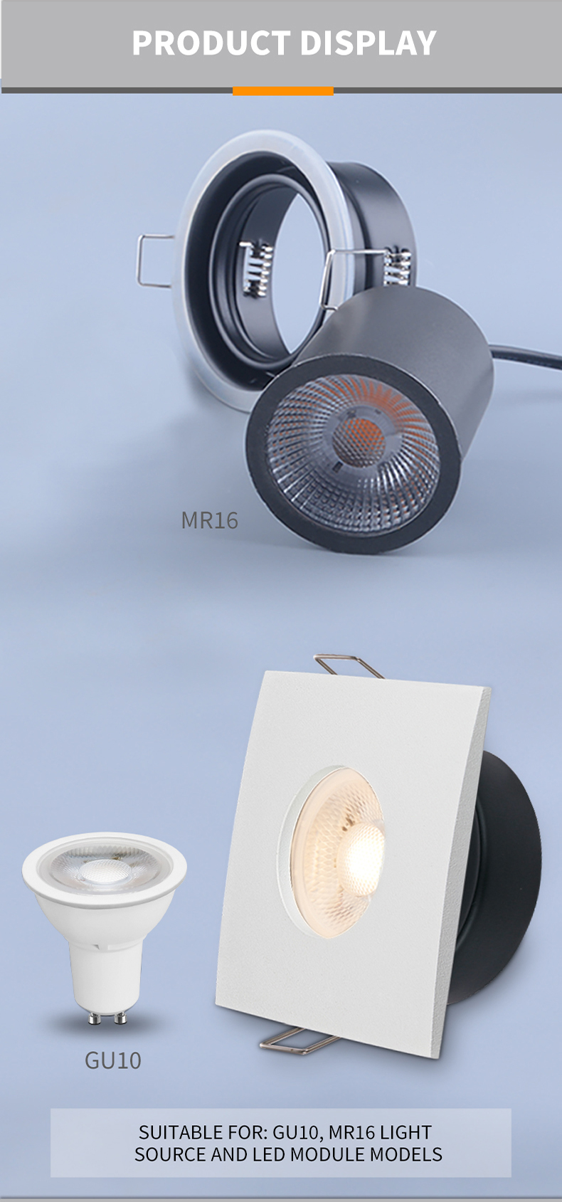 Square Recessed Waterproof Bathroom LED Downlights Pure Aluminium