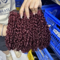 SDD Piano Color Pixie Curls Paquetes de cabello humano Resalte el cabello crudo de un solo donante Super Double Drawn Vietnamese Pixie Curl Bundles