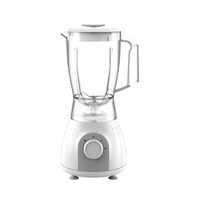 Mixeur de table électrique 350W haute puissance avec récipient en plastique, commande par bouton, 4 lames, 2 vitesses, pour écraser et broyer, usage domestique