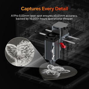 A1pro 10W Dual Laser Engraver <strong>Machine</strong> Mini Laser Engraver Mini Desktop Marking <strong>Machine</strong> for Metal, Plastic, and Leather ,wood - Product Image 4