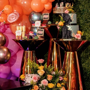 Alquiler de fiesta para eventos Diámetro 4 mesas de cóctel <span class=keywords><strong>Sester</strong></span> Gold Highboy para eventos - Product Image 4