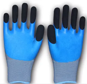 Fabricants de gants en latex gants de jardin respirants en mousse pour creuser et planter des gants de travail à double revêtement